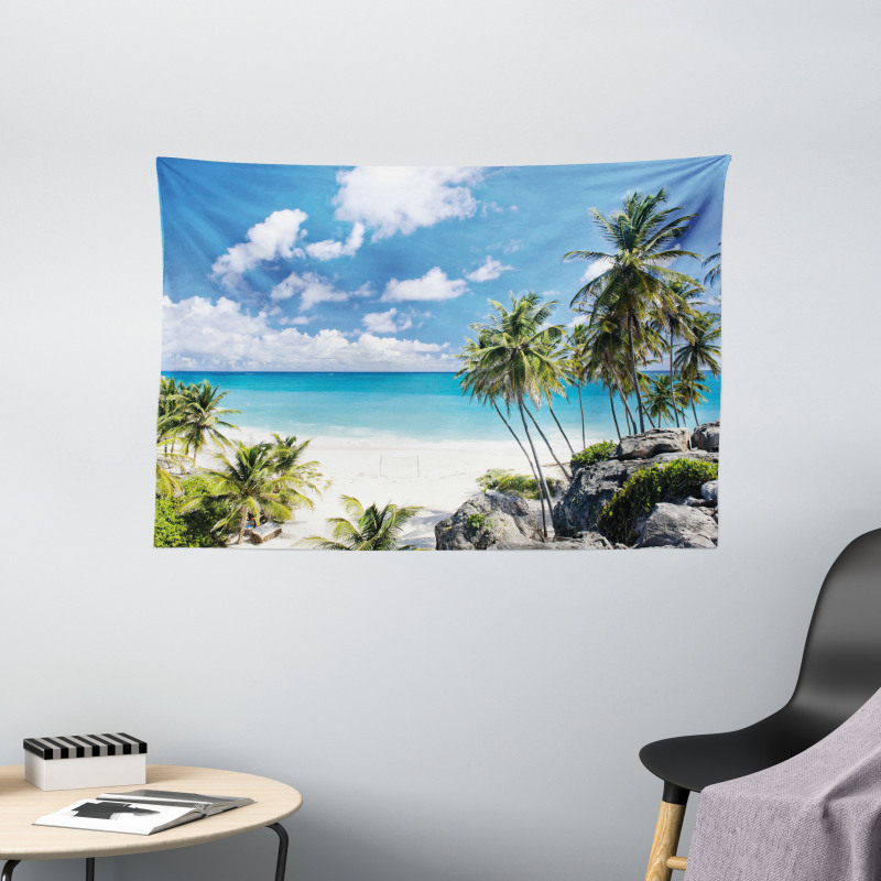 Barbados Beach Ocean Wide Tapestry