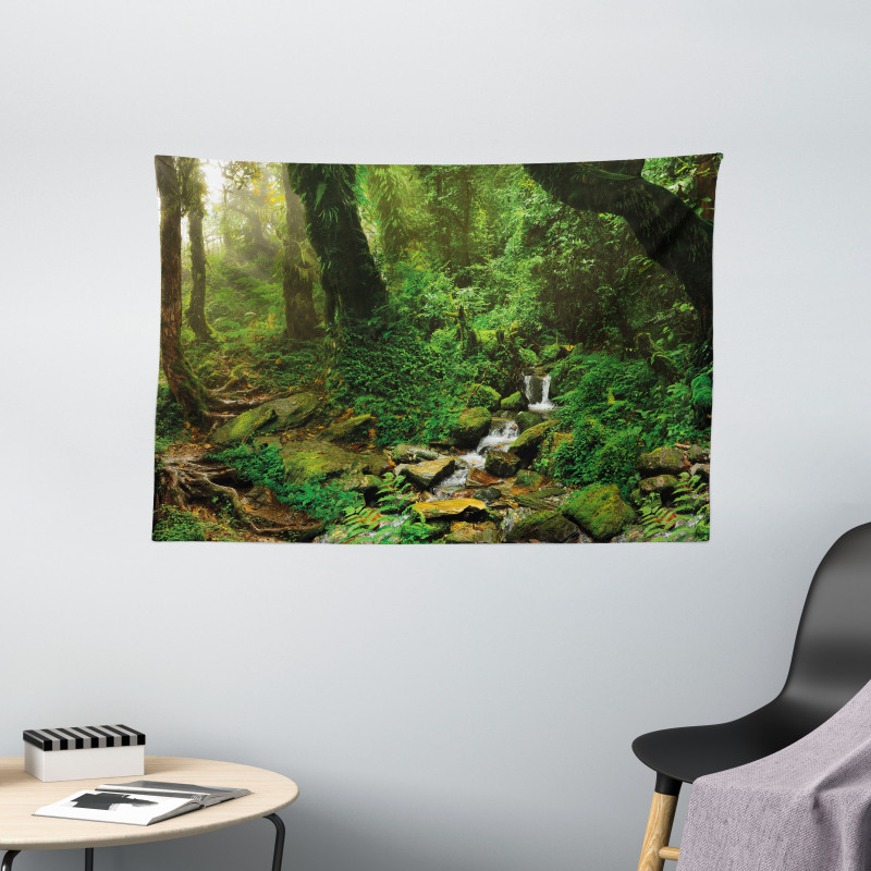 Rainforest Trees Nepal Wide Tapestry