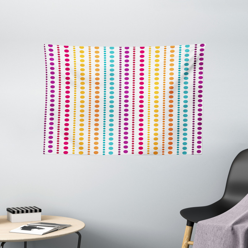 Half Toned Polka Dots Wide Tapestry