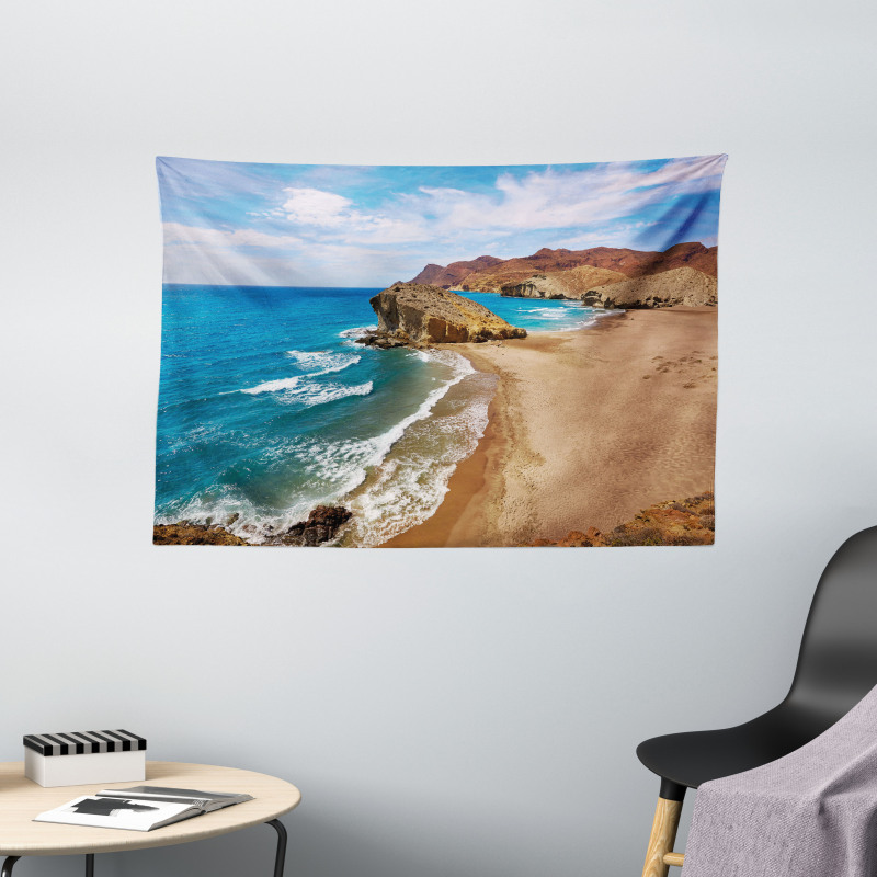 Summer Beach Spain Wide Tapestry