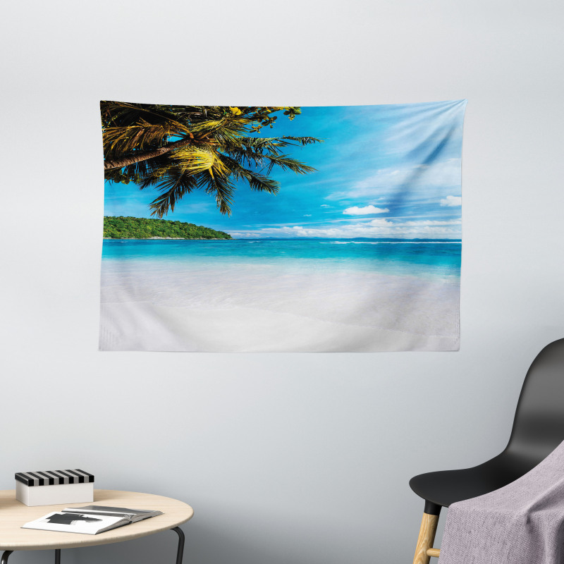 Exotic Island Beach Wide Tapestry