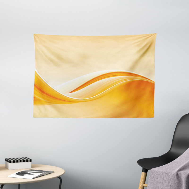 Vibrant Waved Line Wide Tapestry