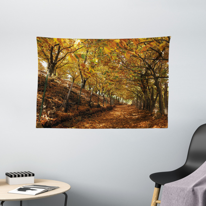 Autumn Foliage Forest Wide Tapestry