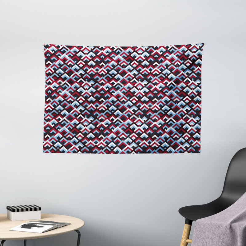 Geometric Triangle Shape Wide Tapestry