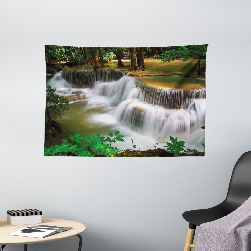 Waterfall in Thailand Wide Tapestry