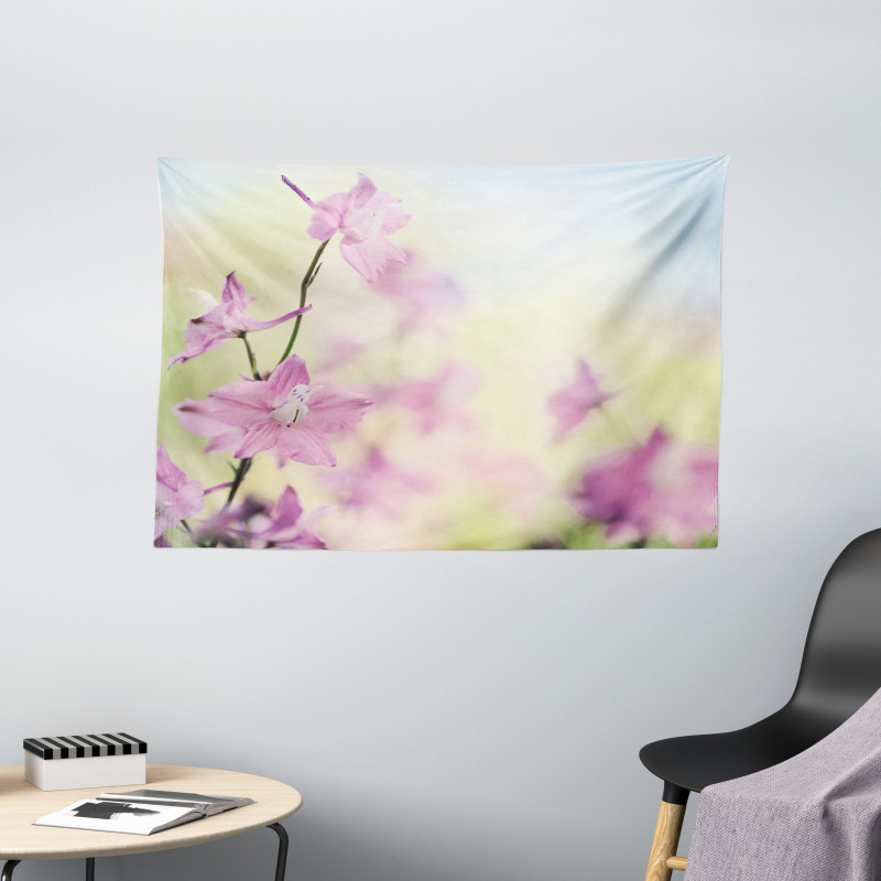 Larkspur Petals Summer Wide Tapestry