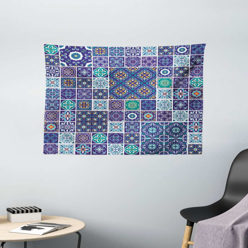 Traditional Mosaic Tile Wide Tapestry