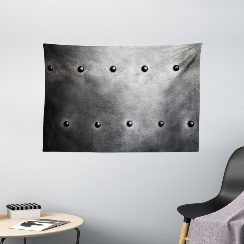 Black Grunge Plate Wide Tapestry