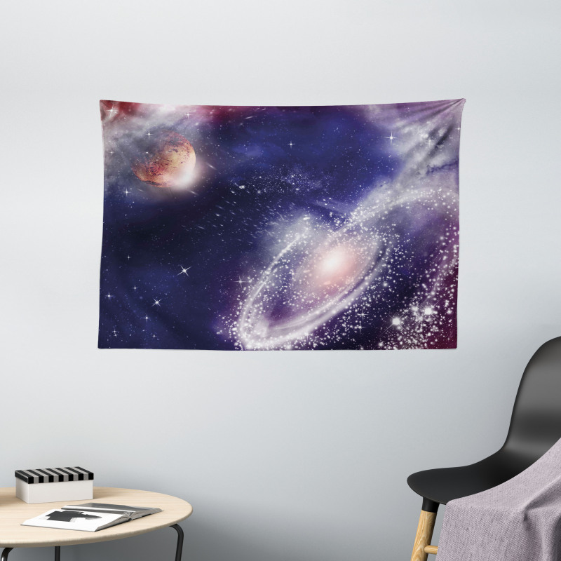 Nebula Planet Cosmic Wide Tapestry