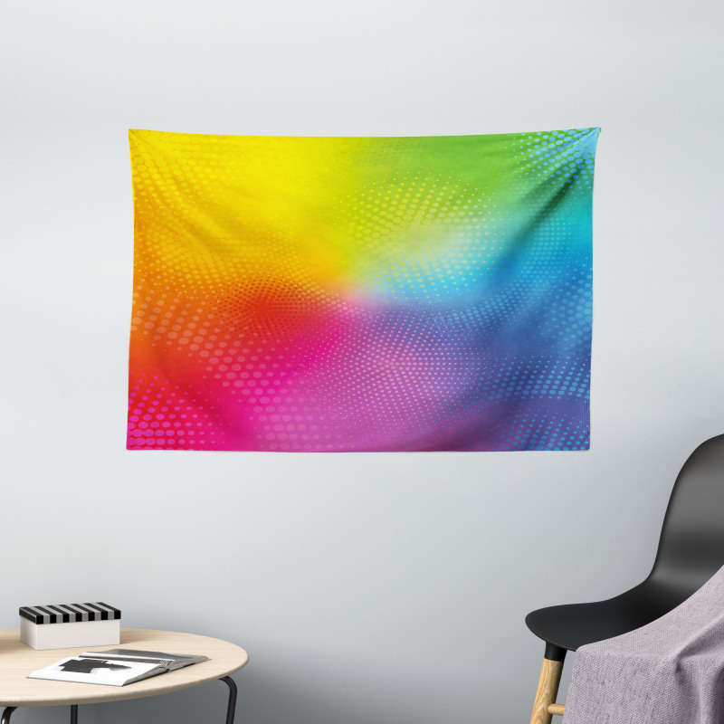Vibrant Radiant Colors Wide Tapestry