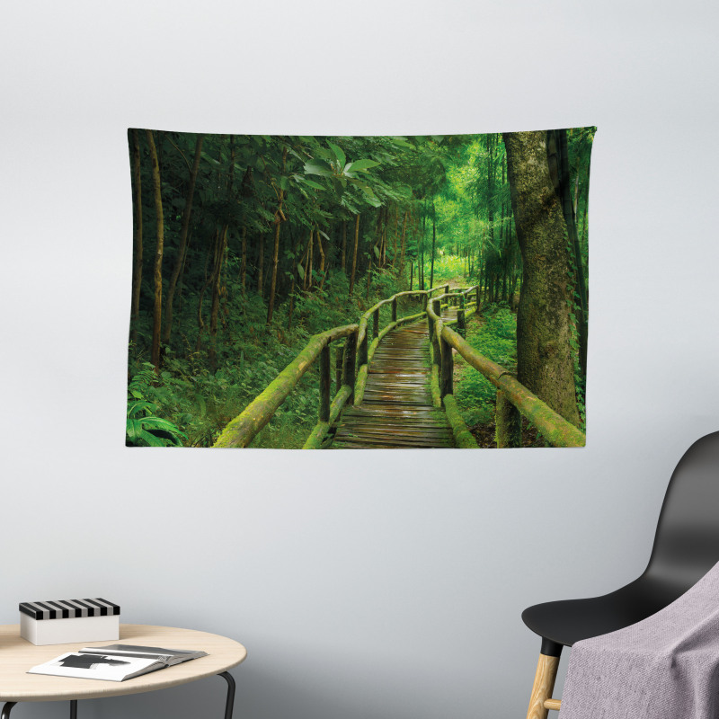 Rainforest in Thailand Wide Tapestry