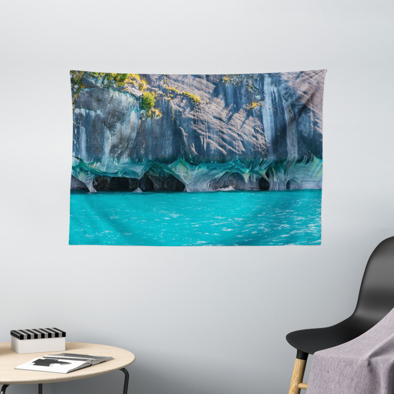 Marble Caves Chile Wide Tapestry