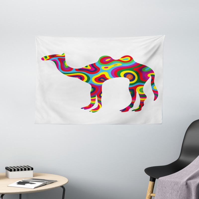 Abstract Camel Wide Tapestry