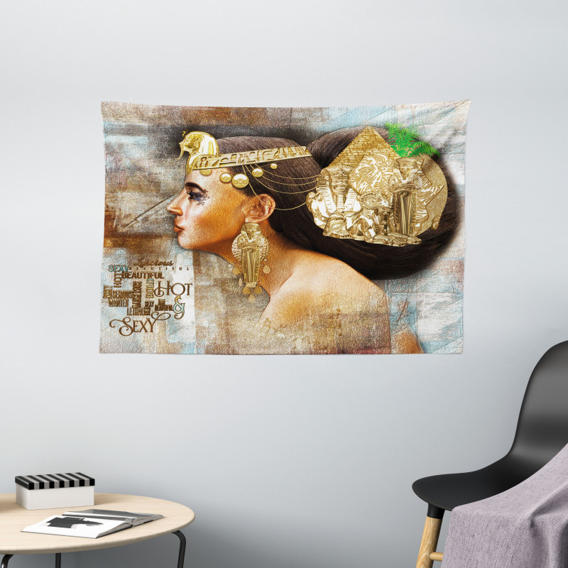 Queen Cleopatra Wide Tapestry