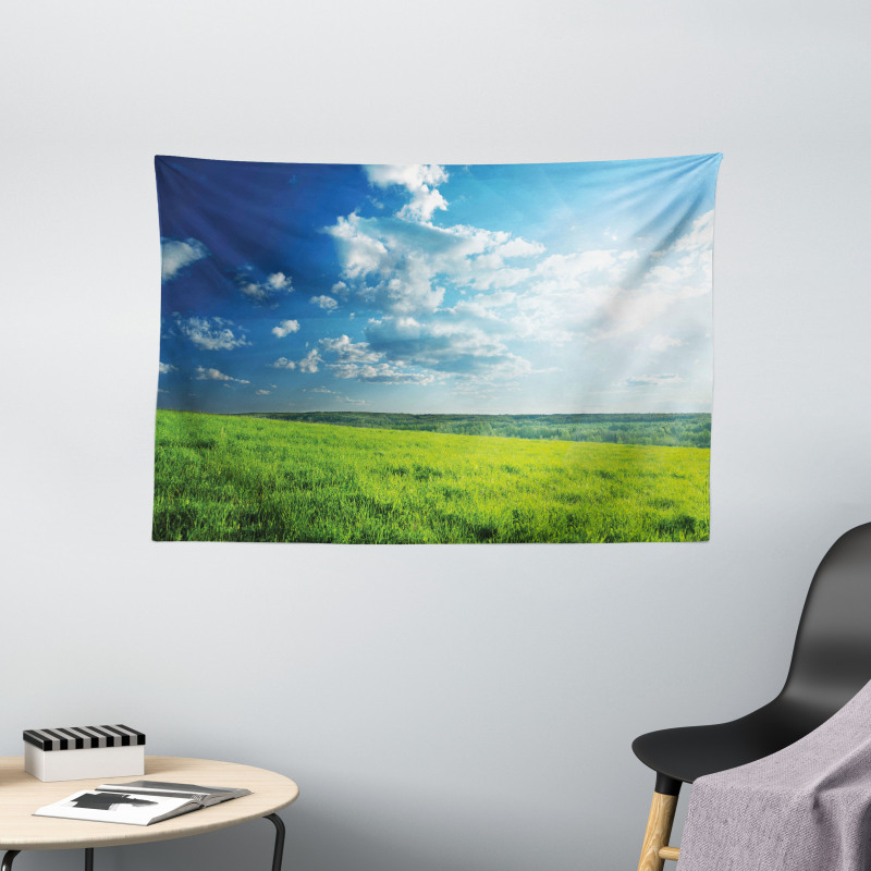 Meadow Valley Cloud Sun Wide Tapestry