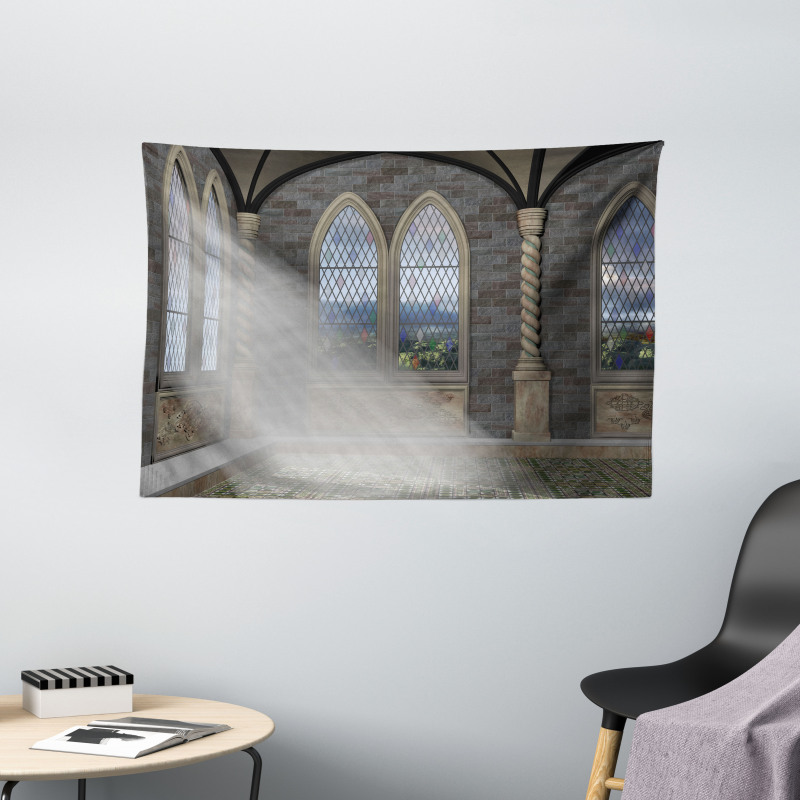 Crepuscular Rays Palace Wide Tapestry