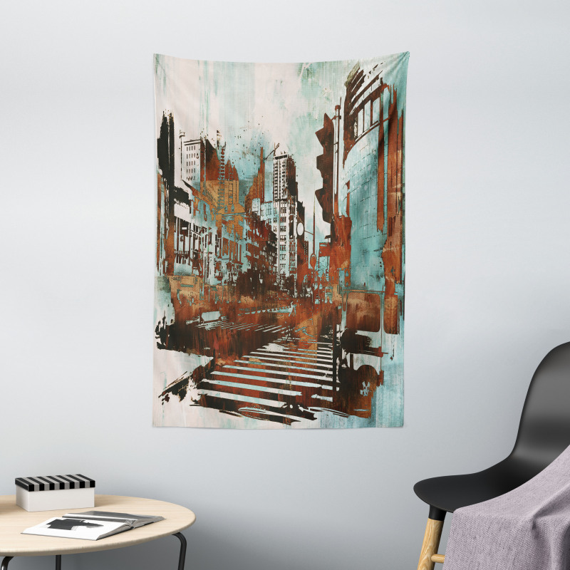 Urban Abstract Cityscape Tapestry