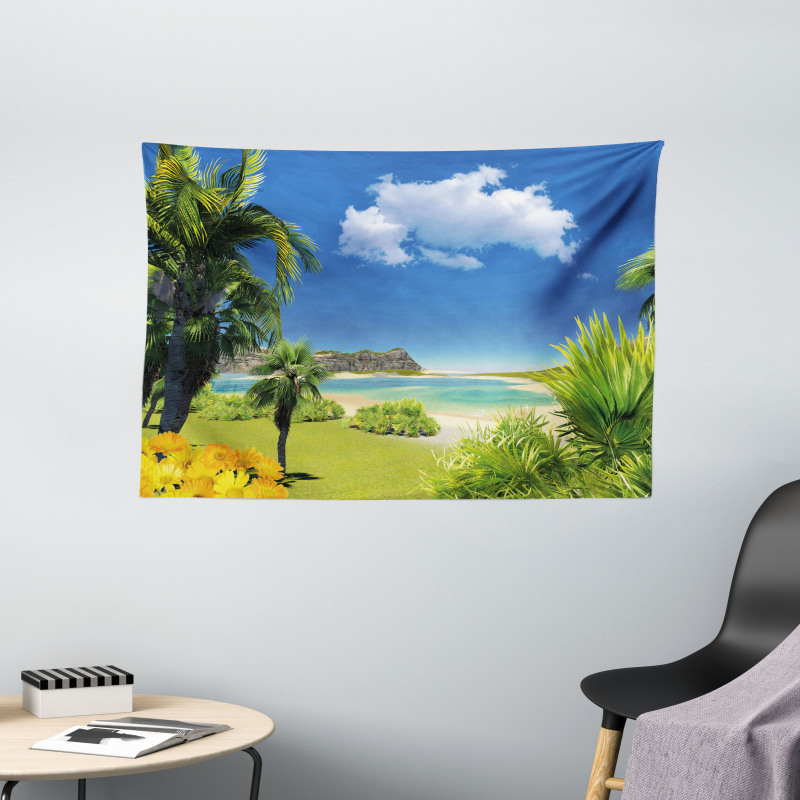 Paradise Palms Island Wide Tapestry