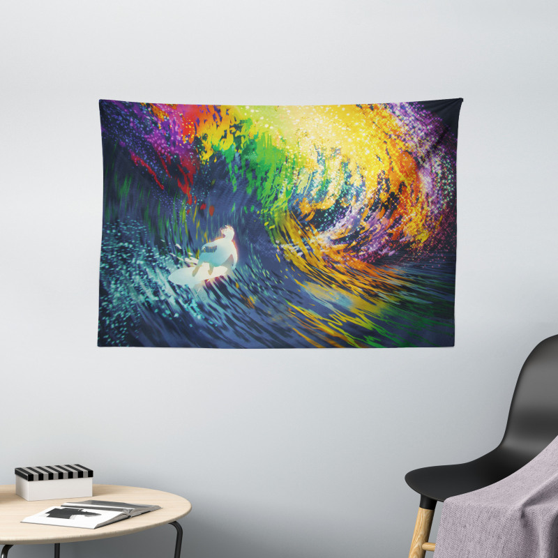 Exotic Surfer on Waves Wide Tapestry