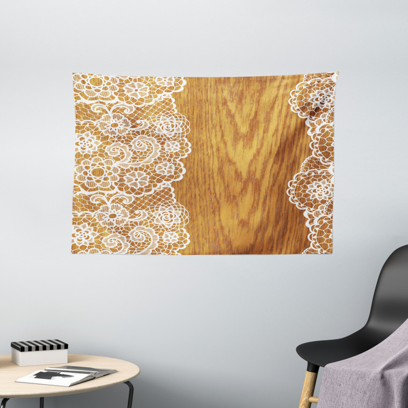 Lace Wooden Retro Wide Tapestry