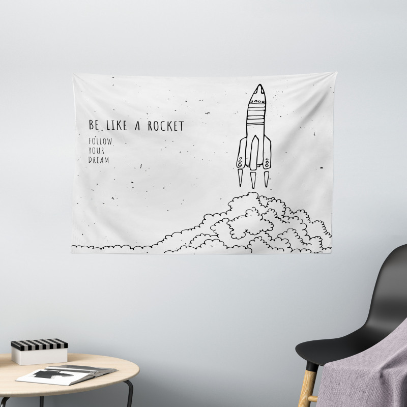 Dream Space Lover Words Wide Tapestry