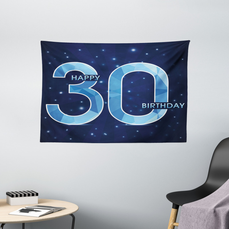 Modern Birthday Image Wide Tapestry