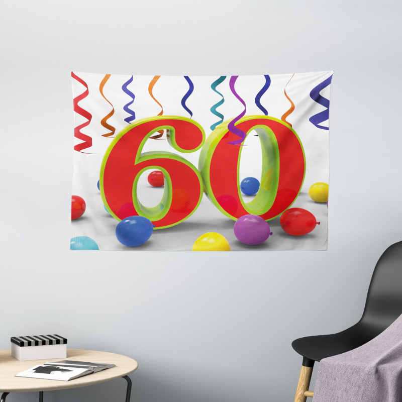 Party Swirls Wide Tapestry