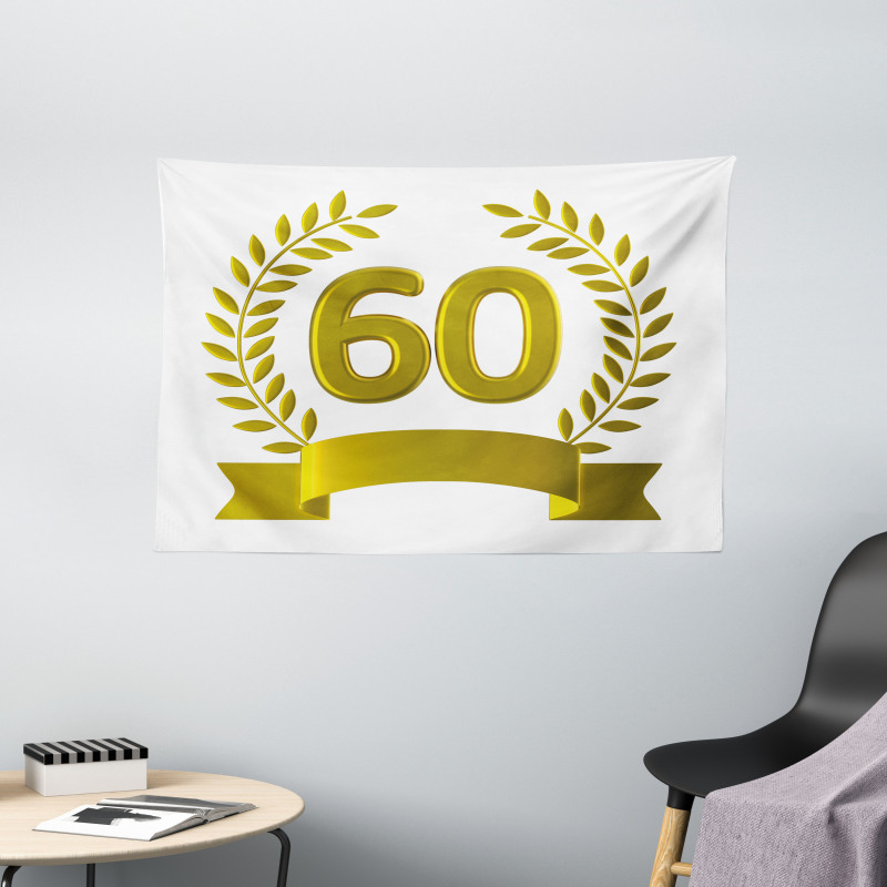 Golden Age Birthday Wide Tapestry