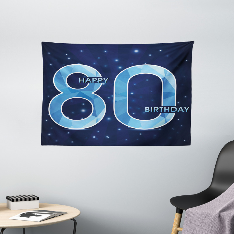 Party Theme and Stars Wide Tapestry