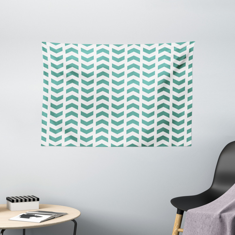 Abstract Zigzag Tribal Wide Tapestry