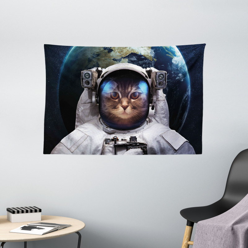 Planet Earth Backdrop Wide Tapestry