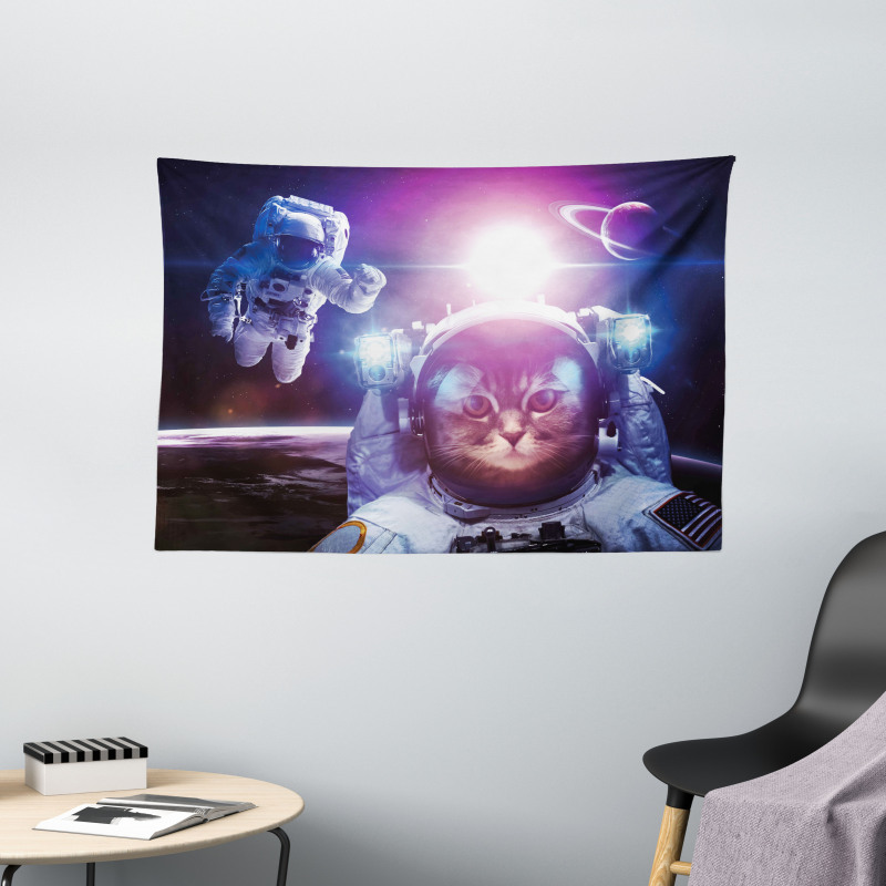 Galaxy Eclipse Saturn Wide Tapestry