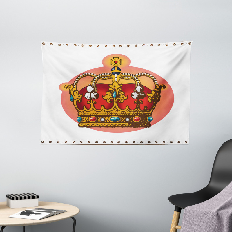 Baroque Crown Coronet Wide Tapestry