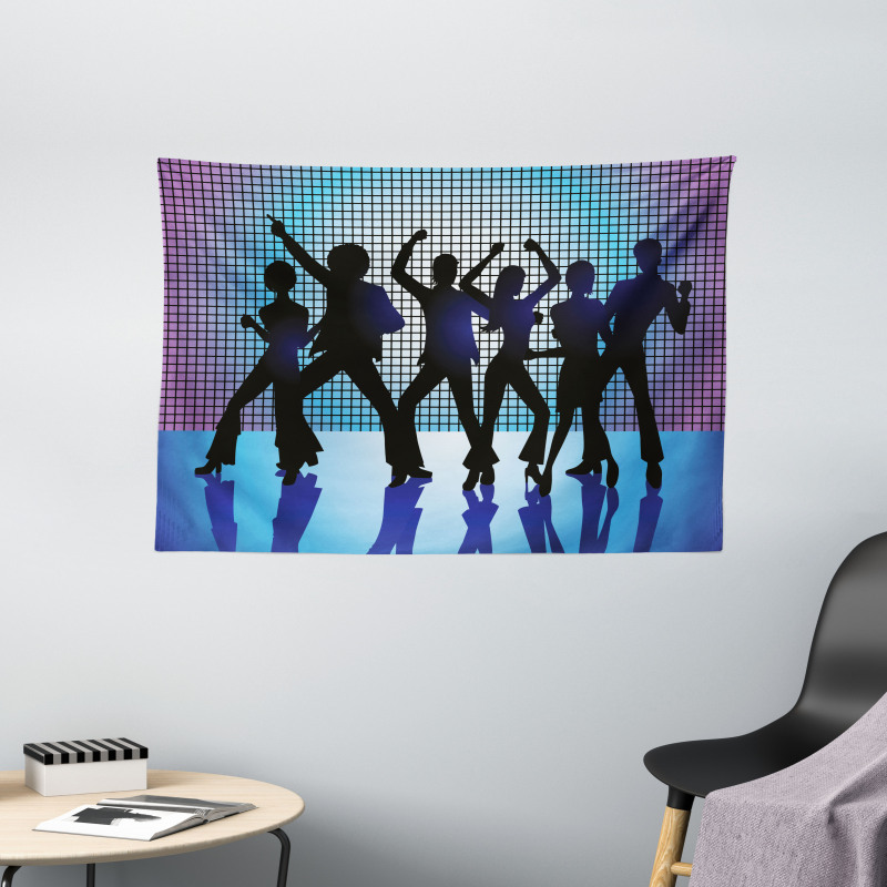 Dancing Night Club Wide Tapestry