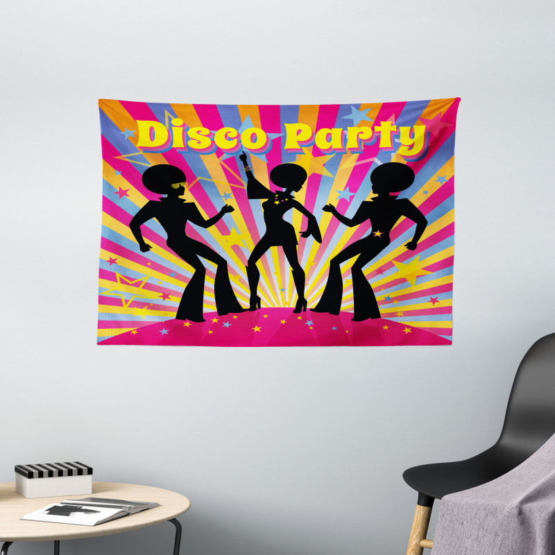 Disco Dance Funky Wide Tapestry
