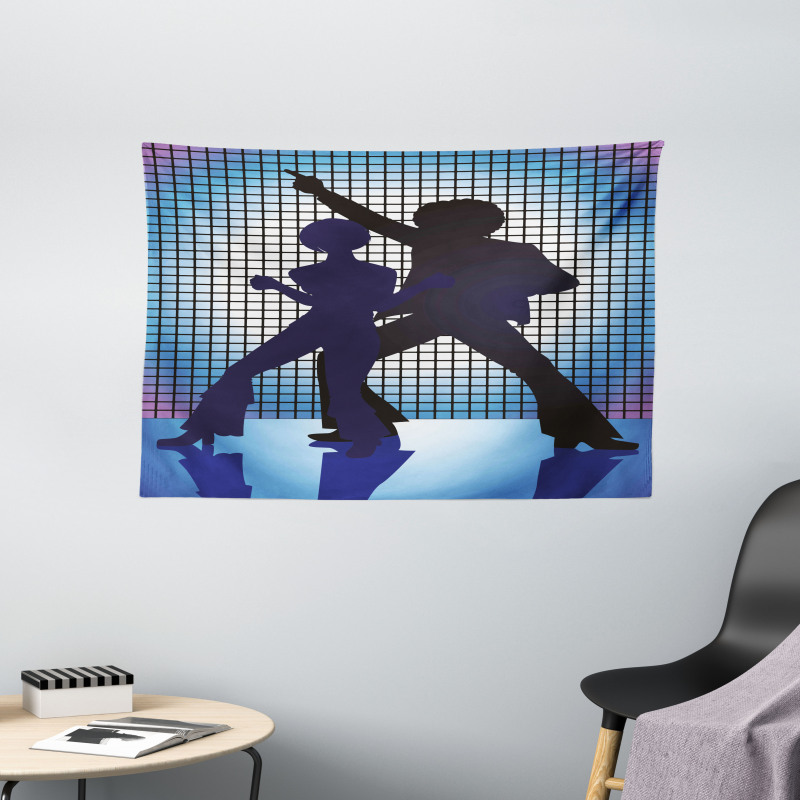 Couple Dance Floor Fun Wide Tapestry