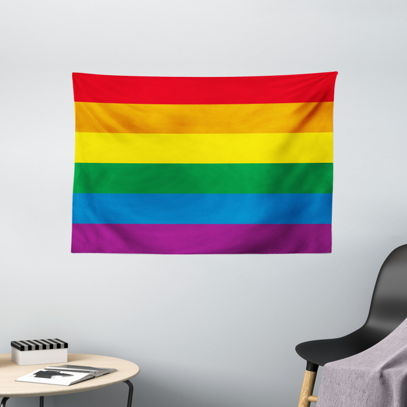 Gay Parade Flag Freedom Wide Tapestry