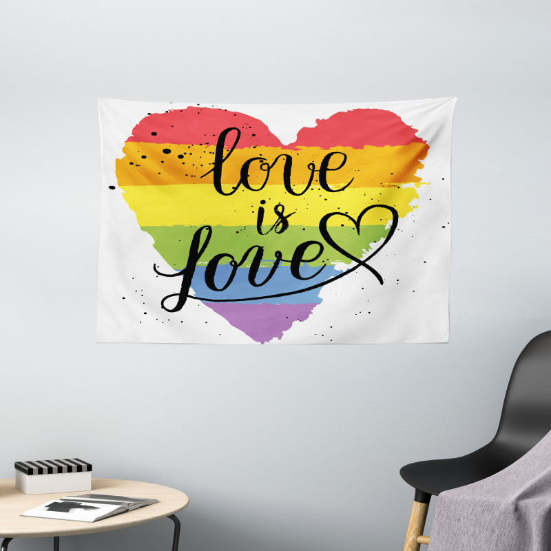 Love is Love Art LGBT Wide Tapestry