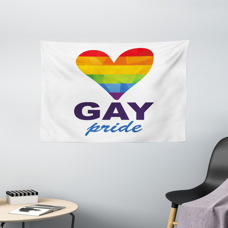 Gay Culture Heart Wide Tapestry