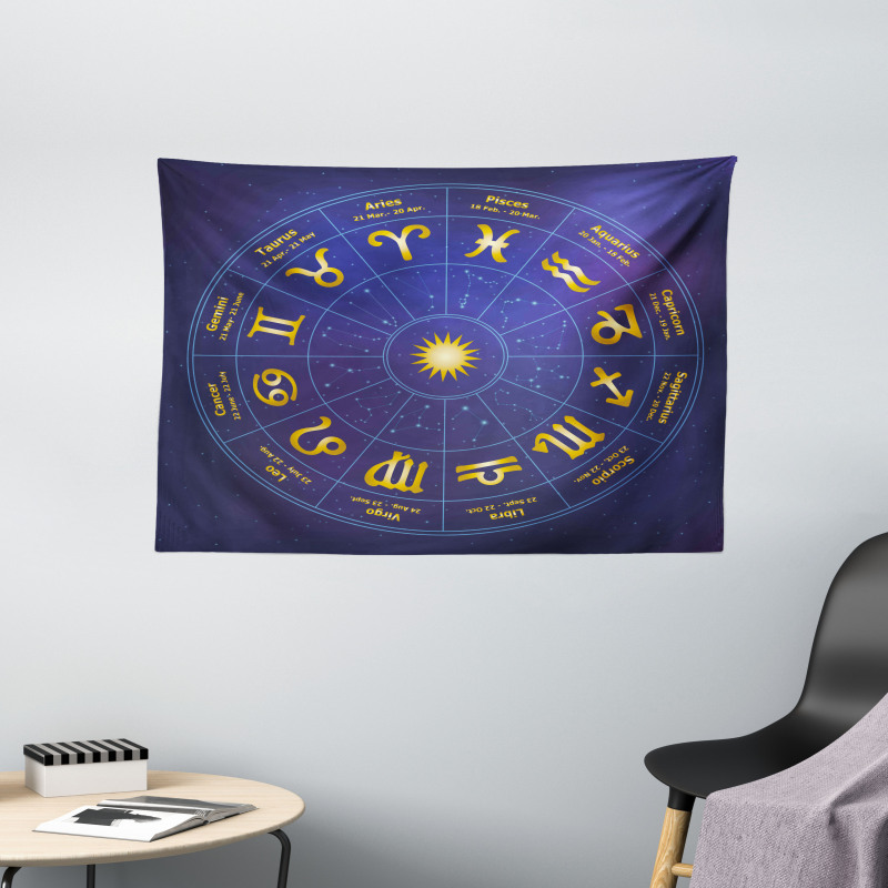 Horoscope Birth Dates Wide Tapestry