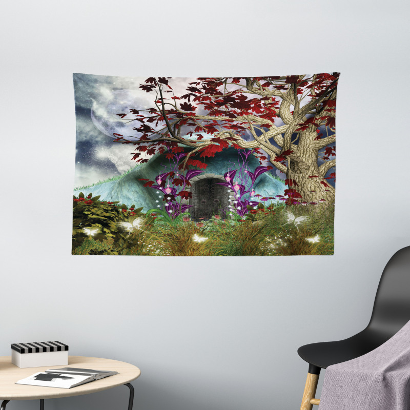 Mystical Tree Wide Tapestry