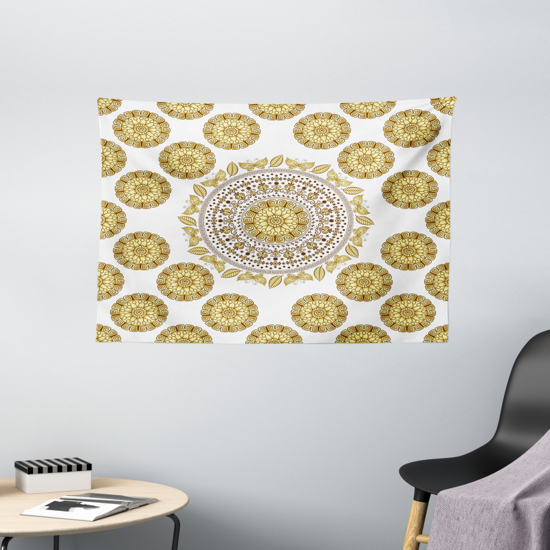 Natural Leaves Wide Tapestry