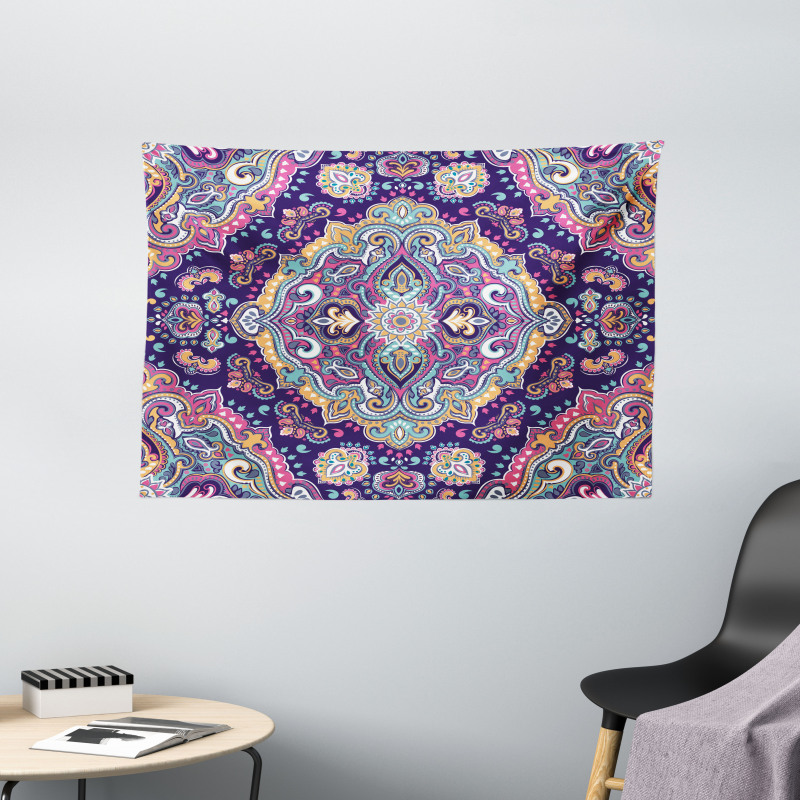 Boho Colorful Wide Tapestry