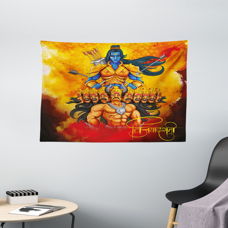 Mighty Arrow and Bow Figure Wide Tapestry