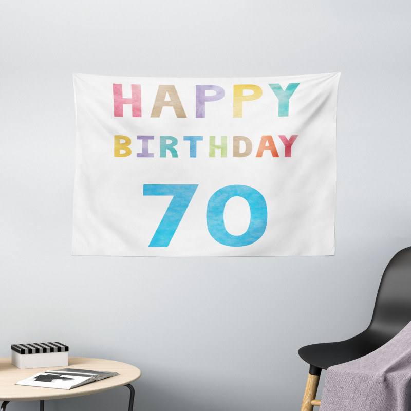 Abstract 70 Birthday Wide Tapestry