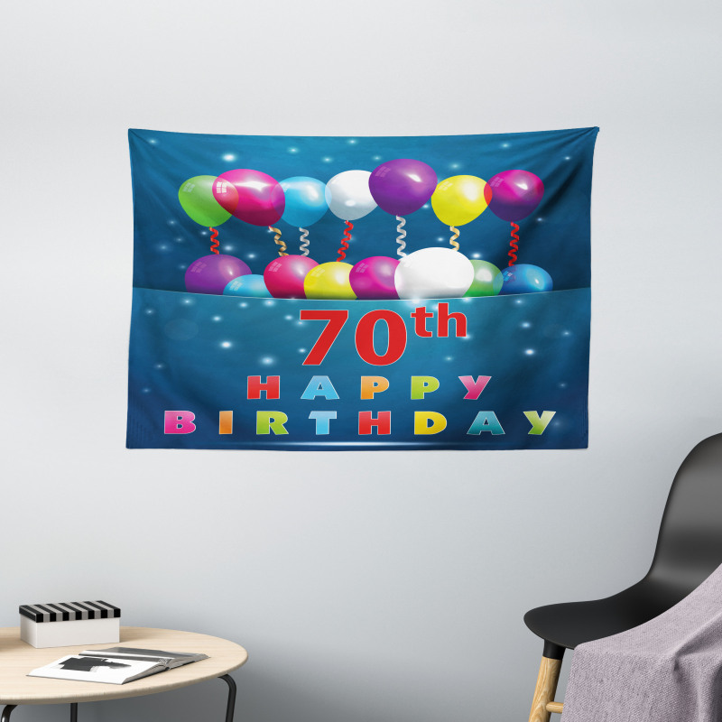 Balloons Party Items Wide Tapestry