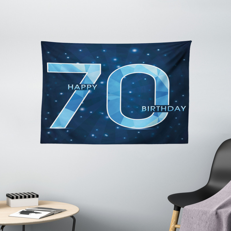 Stars Space Party Wide Tapestry