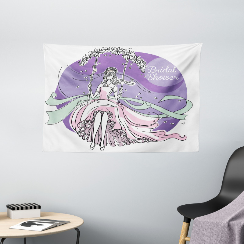 Party Dress Bride Wide Tapestry
