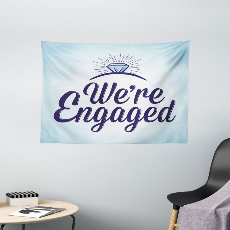 We Are Engaged Wide Tapestry