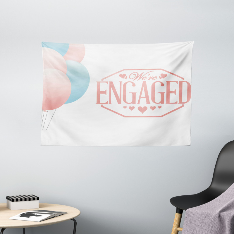Engagement Text Wide Tapestry